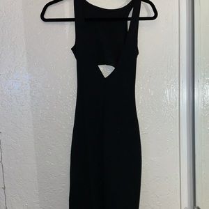Black midi dress